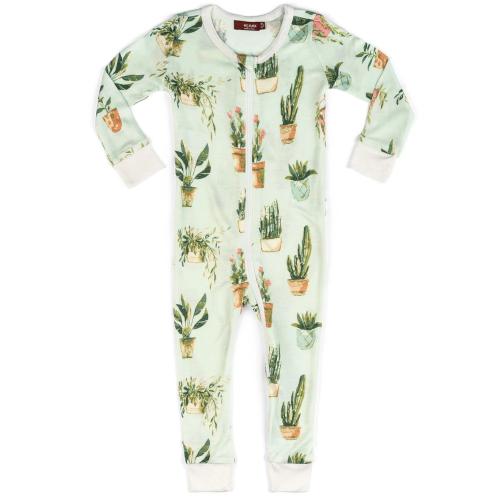 Milkbarn Potted Plant Zipper Pajama