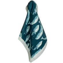 Load image into Gallery viewer, Blue Whale Mini Lovey Two-Layer Muslin Security Blanket