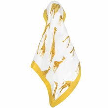 Load image into Gallery viewer, Orange Giraffe Mini Lovey Two-Layer Muslin Security Blanket
