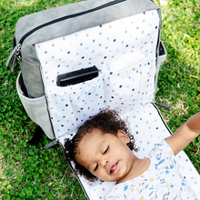 Load image into Gallery viewer, BOXY BACKPACK IN PEWTER MATTE LEATHERETTE