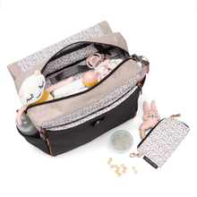 Load image into Gallery viewer, BOXY BACKPACK IN SAND/BLACK