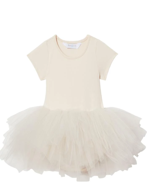 ILovePlum Short Sleeve Tutu Dress Ivory Seedlings ILovePlum Short Sleeve Tutu Dress Ivory Seedlings