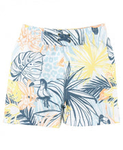 Load image into Gallery viewer, Melon Short Sleeve Rash Guard & Birds of Paradise Swim Trunks