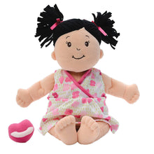 Load image into Gallery viewer, Baby Stella Peach Doll with Black Pigtails