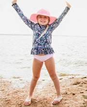 Load image into Gallery viewer, Moonlit Meadow Peplum Long Sleeve Rash Guard Bikini