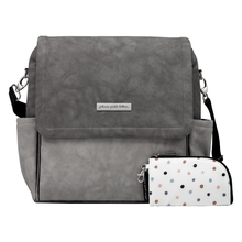 Load image into Gallery viewer, BOXY BACKPACK IN PEWTER MATTE LEATHERETTE
