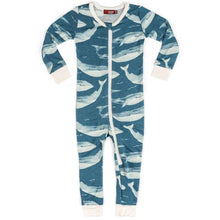 Load image into Gallery viewer, Zipper Pajama Bluewhale
