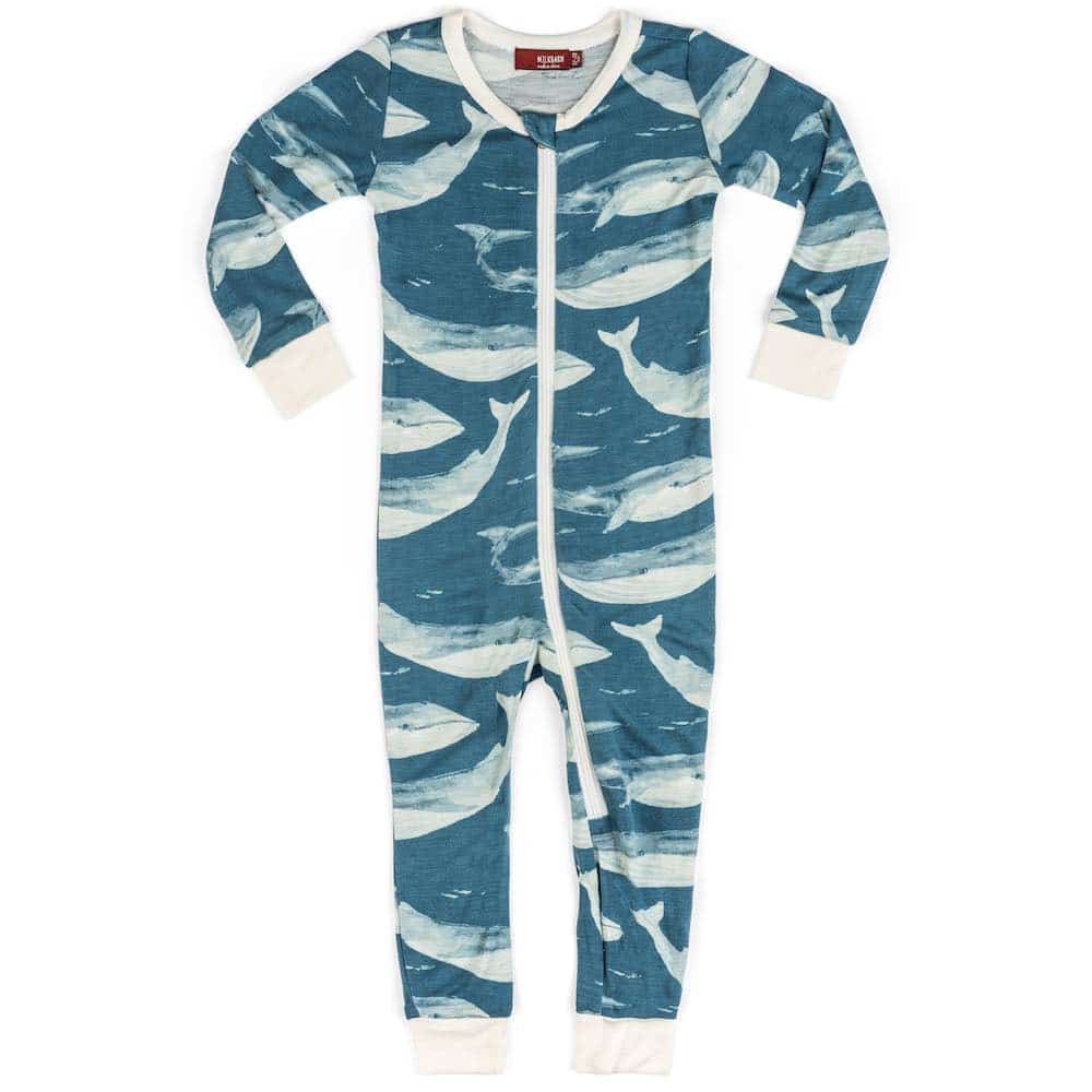Zipper Pajama Bluewhale