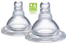 Load image into Gallery viewer, Vulli Mii Glass Bottle Fast Flow Nipple 2PK

