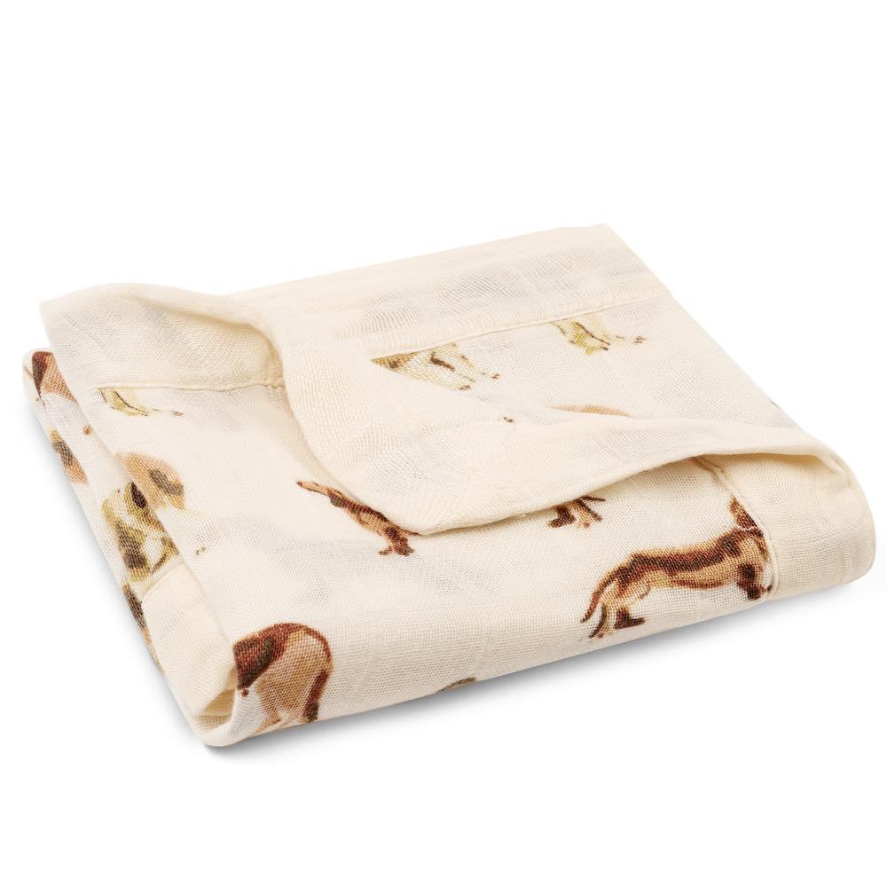 Natural Dog Mini Lovey Two-Layer Muslin Security Blanket