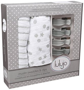 Mary Meyer Baby Muslin Swaddle with Clips