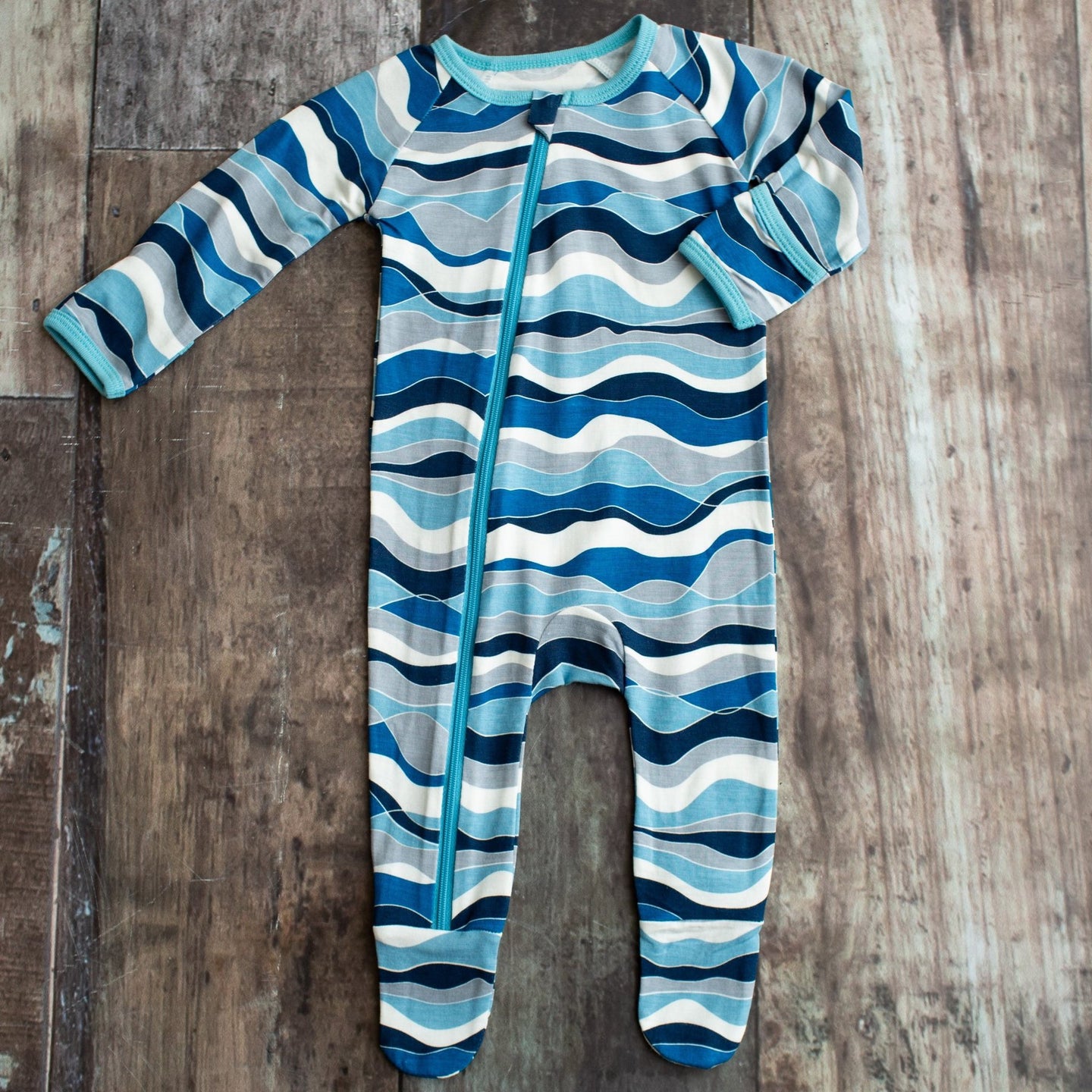 Footie (Blue Waves)