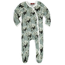 Load image into Gallery viewer, Grey Elephant Organic Cotton Zipper Footed Romper
