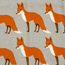 Load image into Gallery viewer, Orange Fox Bamboo Zipper Footed Romper
