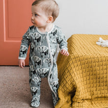 Load image into Gallery viewer, Grey Elephant Organic Cotton Zipper Footed Romper
