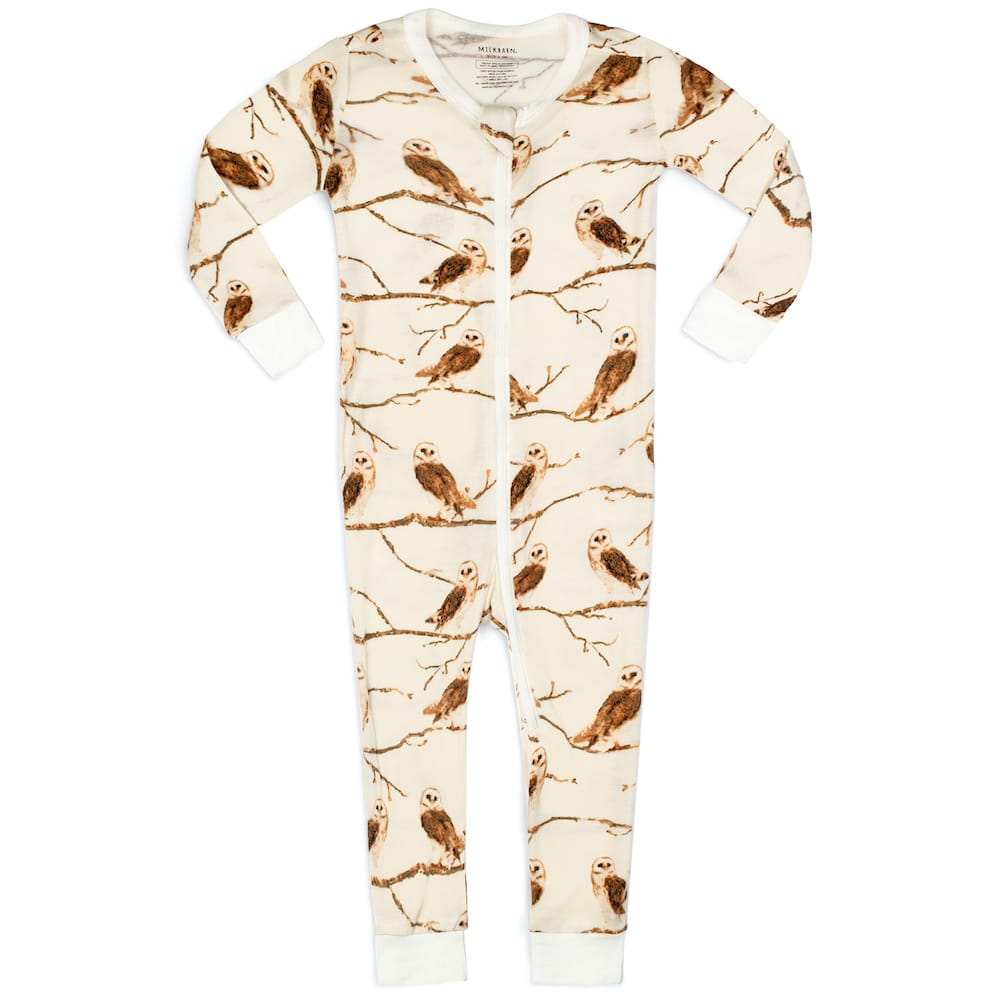 Owl Bamboo Zipper Pajama