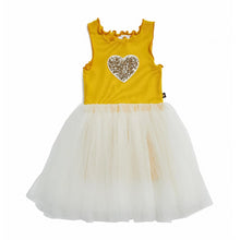 Load image into Gallery viewer, Petite Hailey Heart Tutu Dress yellow
