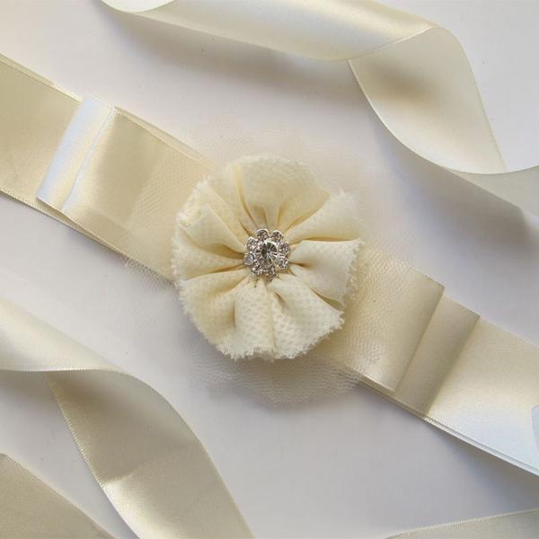 Miss Rose Sister Violet Children Satin Belt