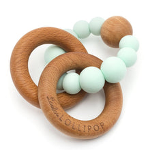 Load image into Gallery viewer, Loulou Lollipop Bubble Silicone and Wood Teether
