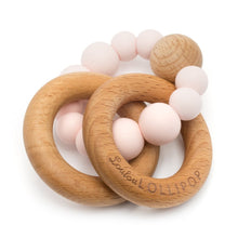 Load image into Gallery viewer, Loulou Lollipop Bubble Silicone and Wood Teether

