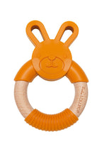 Load image into Gallery viewer, Loulou Lollipop Bunny Silicone &amp; Wood Teething Ring

