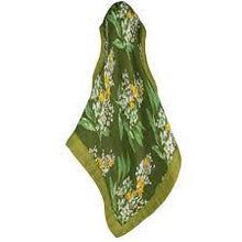 Load image into Gallery viewer, Green Floral Mini Lovey Two-Layer Muslin Security Blanket
