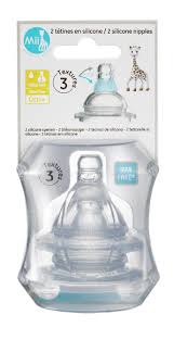 Vulli Mii Glass Bottle Fast Flow Nipple 2PK