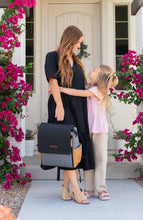 Load image into Gallery viewer, BOXY BACKPACK IN GRAPHITE/CAMEL

