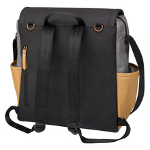 Load image into Gallery viewer, BOXY BACKPACK IN GRAPHITE/CAMEL
