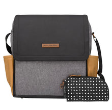 Load image into Gallery viewer, BOXY BACKPACK IN GRAPHITE/CAMEL
