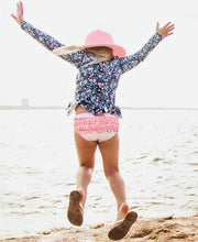 Load image into Gallery viewer, Moonlit Meadow Peplum Long Sleeve Rash Guard Bikini
