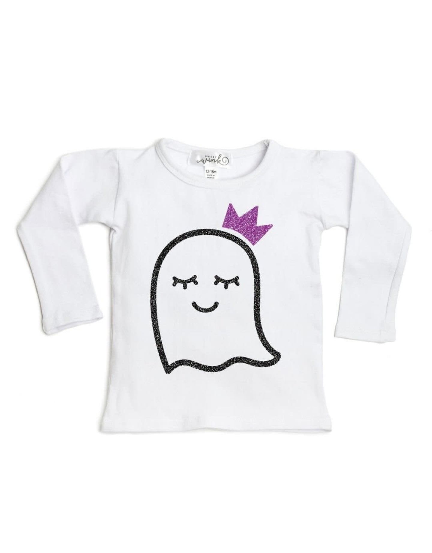 Sweet Wink Long Sleeve Bodysuit Ghost